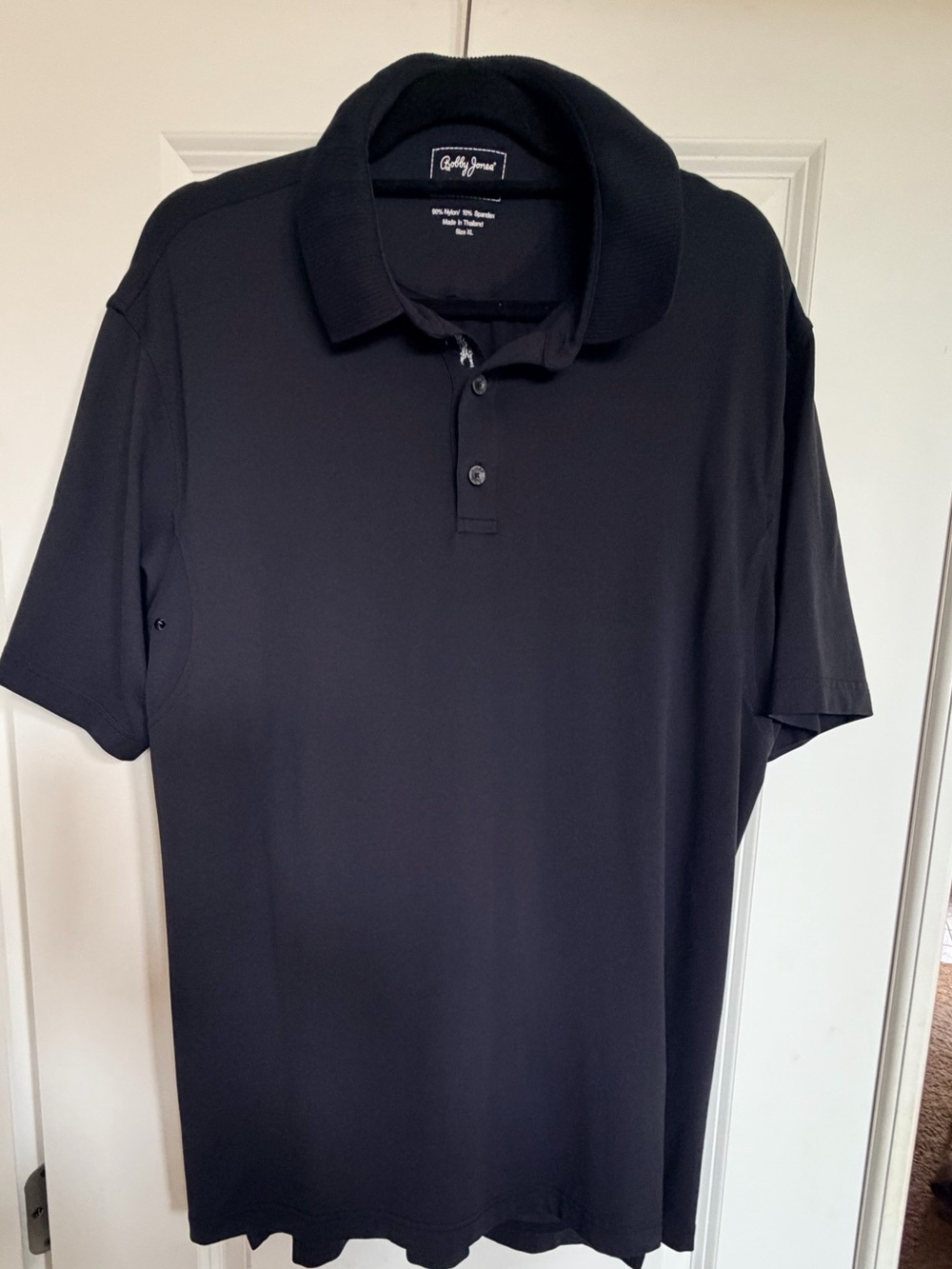 Bobby Jones Black Short-Sleeve Golf Polo Shirt